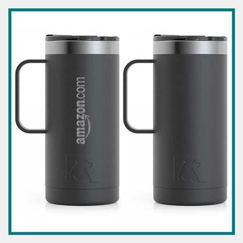 RTIC Custom Laser Engraved 12oz Travel Coffee Mug - Navy - Drinkware