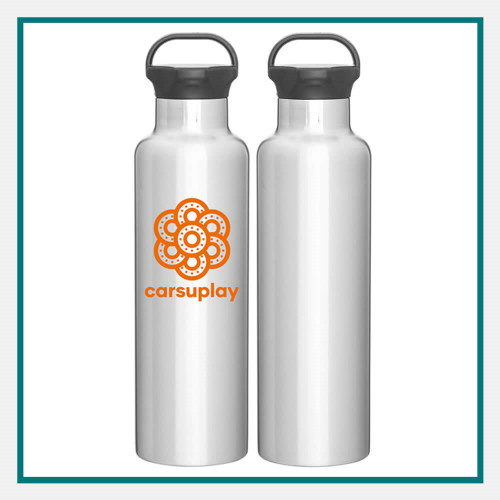 Promotional 28 oz h2go Surge Aluminum Water Bottle White