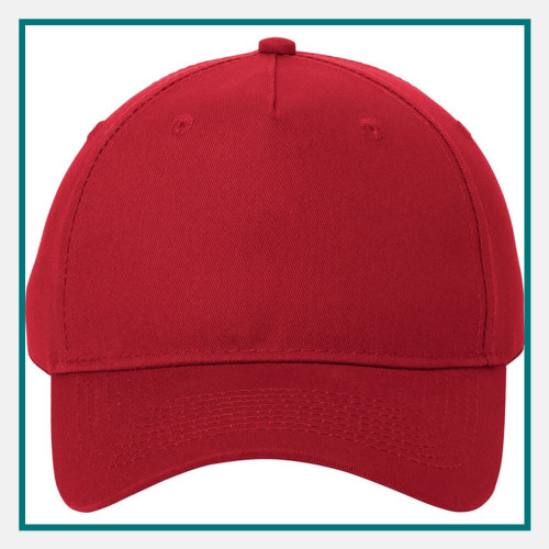 Port & Company Five Panel Twill Cap Custom Embroidered