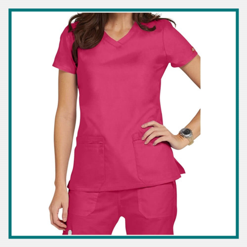 Dickies® Ladies' EDS Signature V-Neck Scrub Top - Embroidered