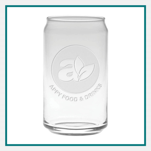 16 oz. Soda Can Glass Custom Logo