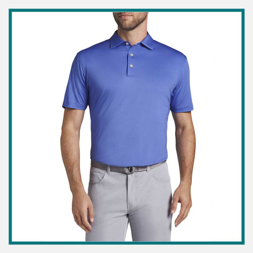 Peter Millar Men’s Solid Performance Polo w/ Self Collar – Embroidered