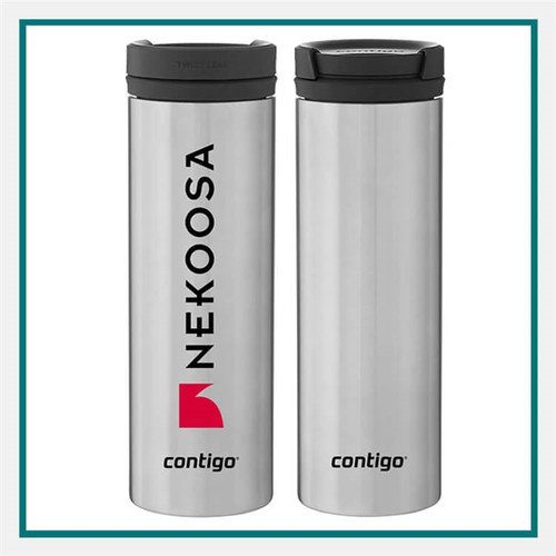 Contigo TWISTSEAL Eclipse Vacuum-Insulated Stainless Steel Travel Mug, 20 oz.,  All You Need Is Coffee