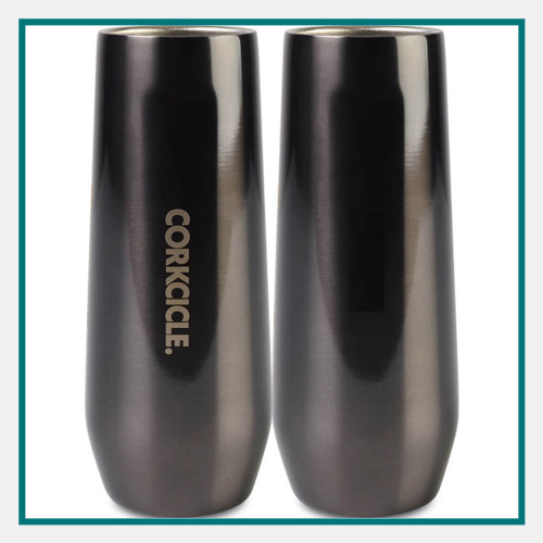 Corkcicle 7 oz Stemless Flute Engraved Logo