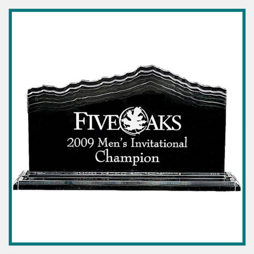 Origins Large Acrylic Wave Award Trophy Engraved Logo