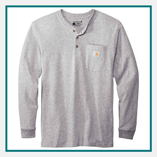 Carhartt Long Sleeve Henley T-Shirt Custom Embroidered