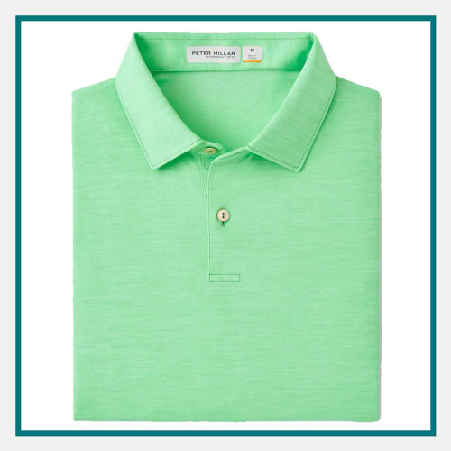 Peter Millar Featherweight Performance Melange Polo Custom Embroidered