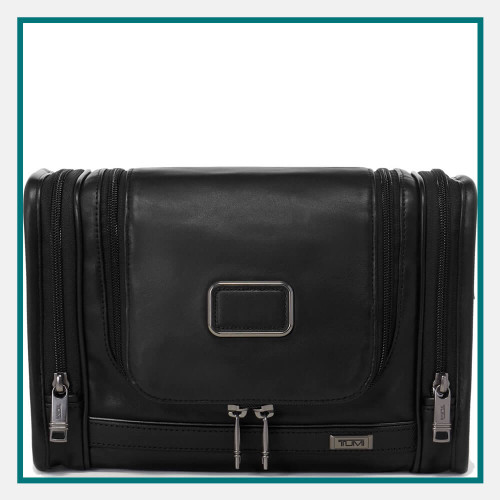 TUMI Alpha Leather Hanging Travel Kit Custom Logo