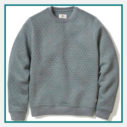 Marine Layer Corbet Quilted Pullover Custom Embroidery