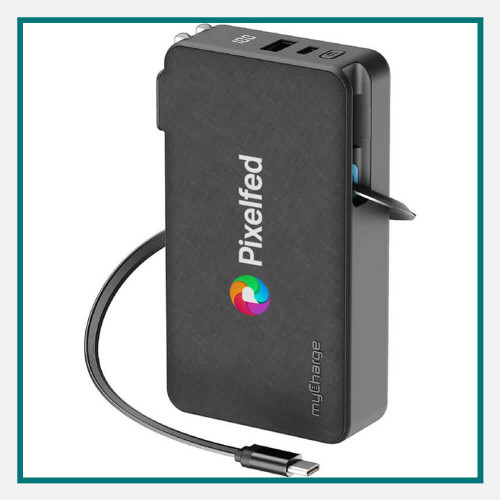 myCharge Retractacharger +10k All in One Powerbank Custom Logo