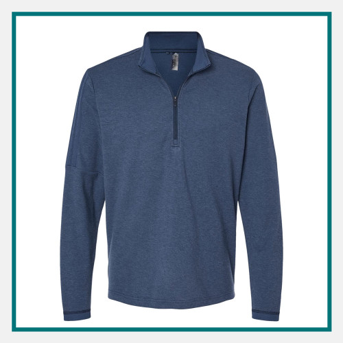Adidas 3-Stripes Quarter-Zip Sweater Pullover with Company Logo