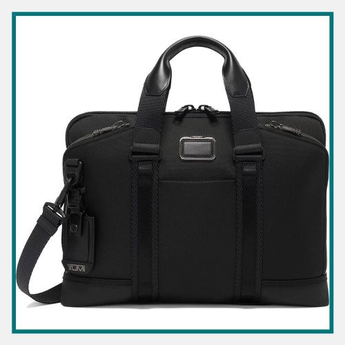 TUMI Alpha Bravo Academy Brief Custom Logo