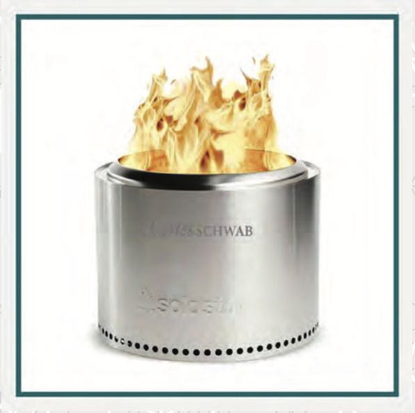 Solo Stove Bonfire Portable Camp Stove, laser-engraved stainless steel design for efficient outdoor fires.