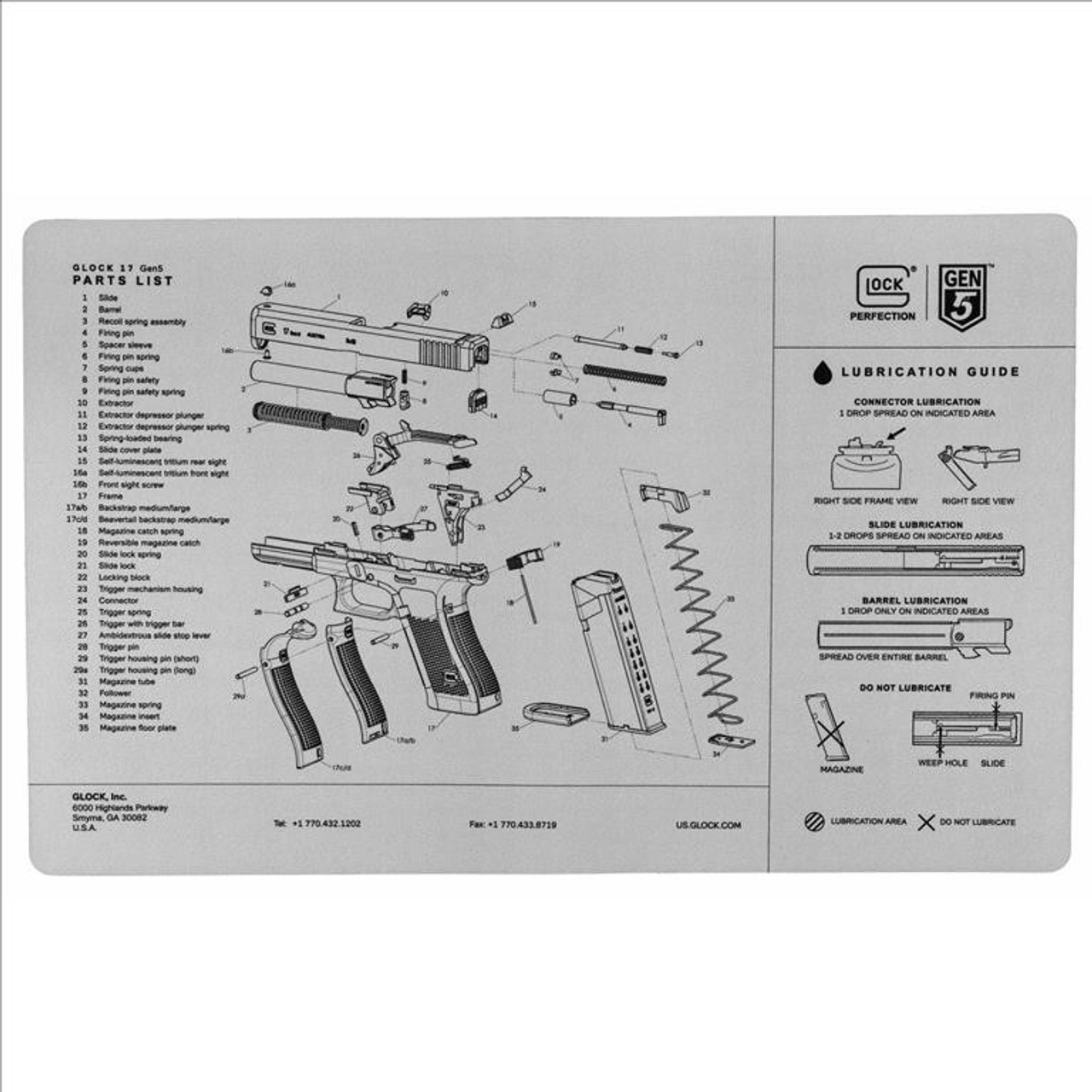 Glock Gen5 Gun Cleaning Mat