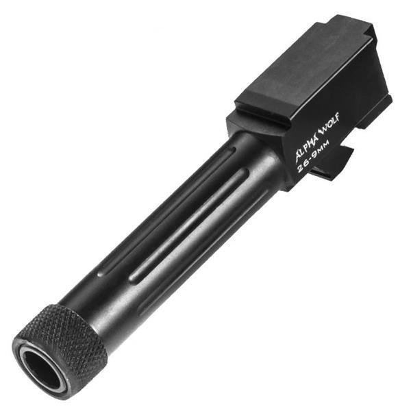 AlphaWolf Barrel For Glock 26 9mm Threaded 1/2 x 28