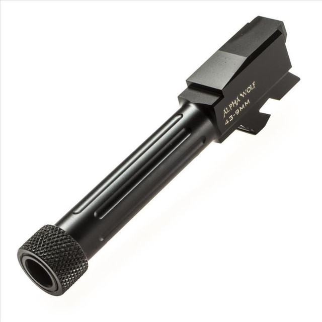 AlphaWolf Barrel For Glock 43 9mm Threaded 1/2 x 28