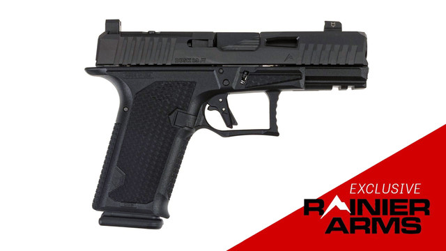 Dusk 19R (Rainier Spec) w/Black Slide, Black Frame, Black Ported Barrel, NF Lower 1/3 Sights, Flat Trigger w/ Black safety