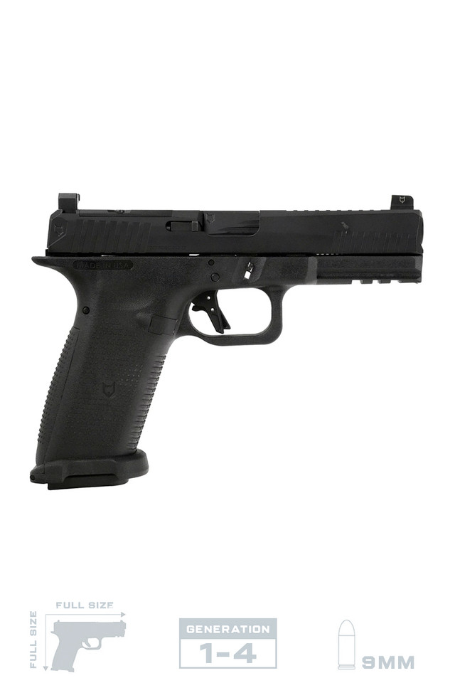 TimberWolf 17 w/Black Slide, Black Frame, Black Std. Barrel, NF Lower 1/3 Sights, Flat Trigger