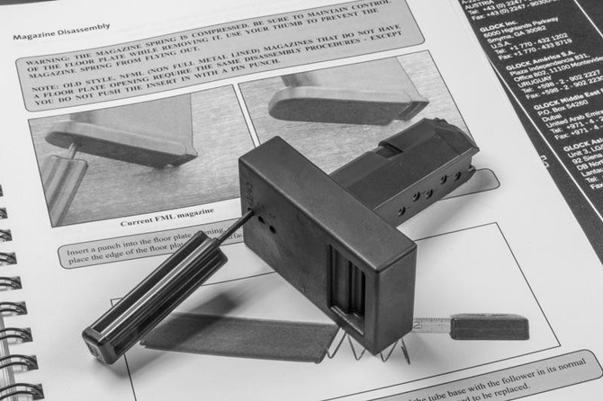 Lone Wolf Polymer Magazine Disassembly Tool with Glock Punch