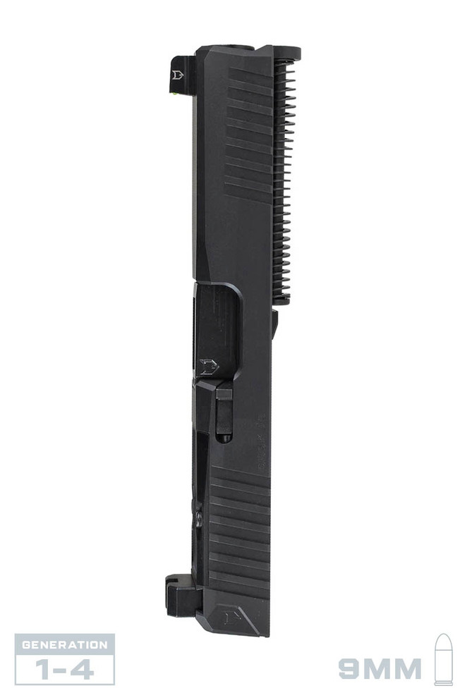 Dusk Slide Glock 19 9mm, Gen3, RMR, Black Slide, BLK N Barrel, Complete Upper