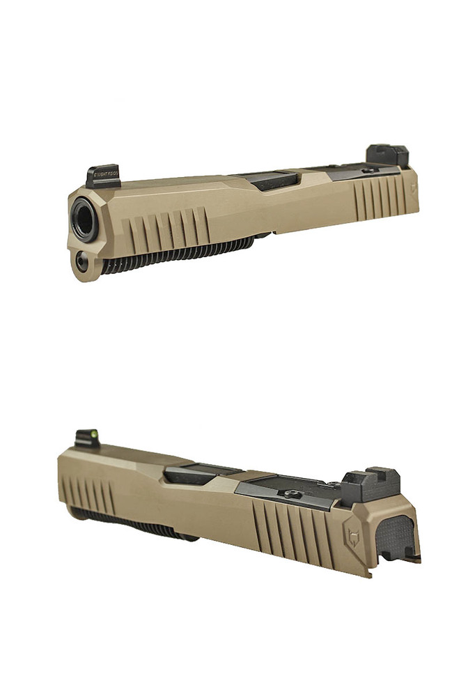 Dusk Slide Glock 19 9mm, Gen3, RMR, FDE Slide, Black Barrel, Complete Upper