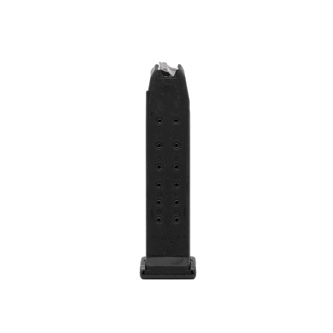 KCI USA, Magazine, 9MM, 15 Rounds, For Glock 19/26, Black