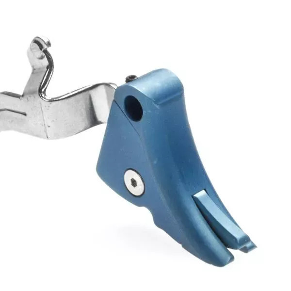 Lone wolf adjustable trigger with blue trigger shoe