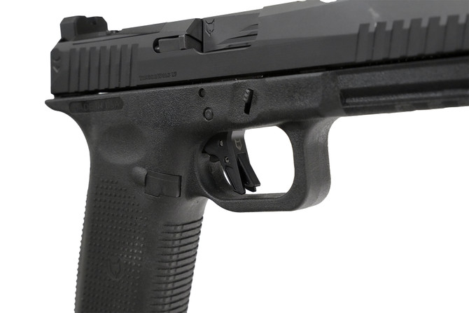 TimberWolf 17 w/Black Slide, Black Frame, Black Std. Barrel, NF Lower 1/3 Sights, Flat Trigger