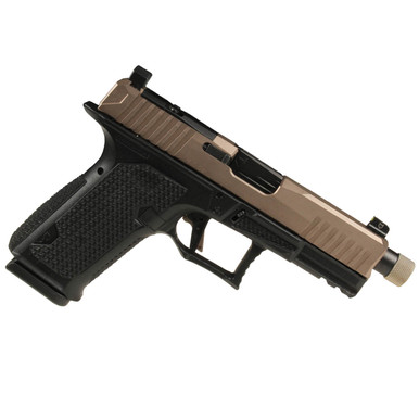 Dusk 19 w/FDE Slide, Black Frame, NF Suppressor Sights, Flat