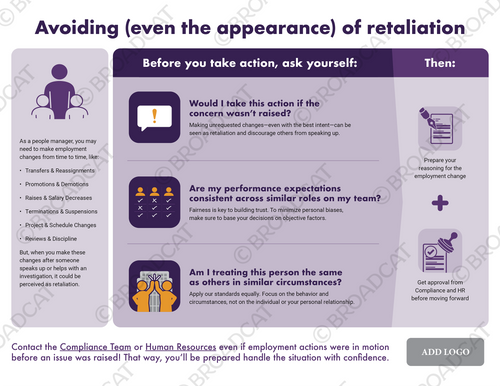 In 3 questions, Empower your leaders to handle employment actions fairly, especially after an employee raises a concern.