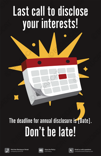 Awareness Campaign: Year-round Interest Disclosure Reminders