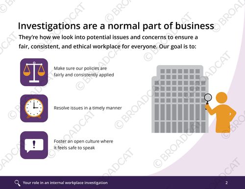 Your role in investigations (mini-module)