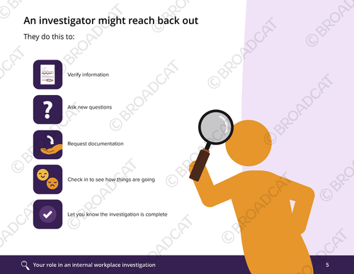 Your role in investigations (mini-module)