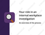 Walk employees through key investigations steps, case closure, and where to go with questions to make the process less intimidating,