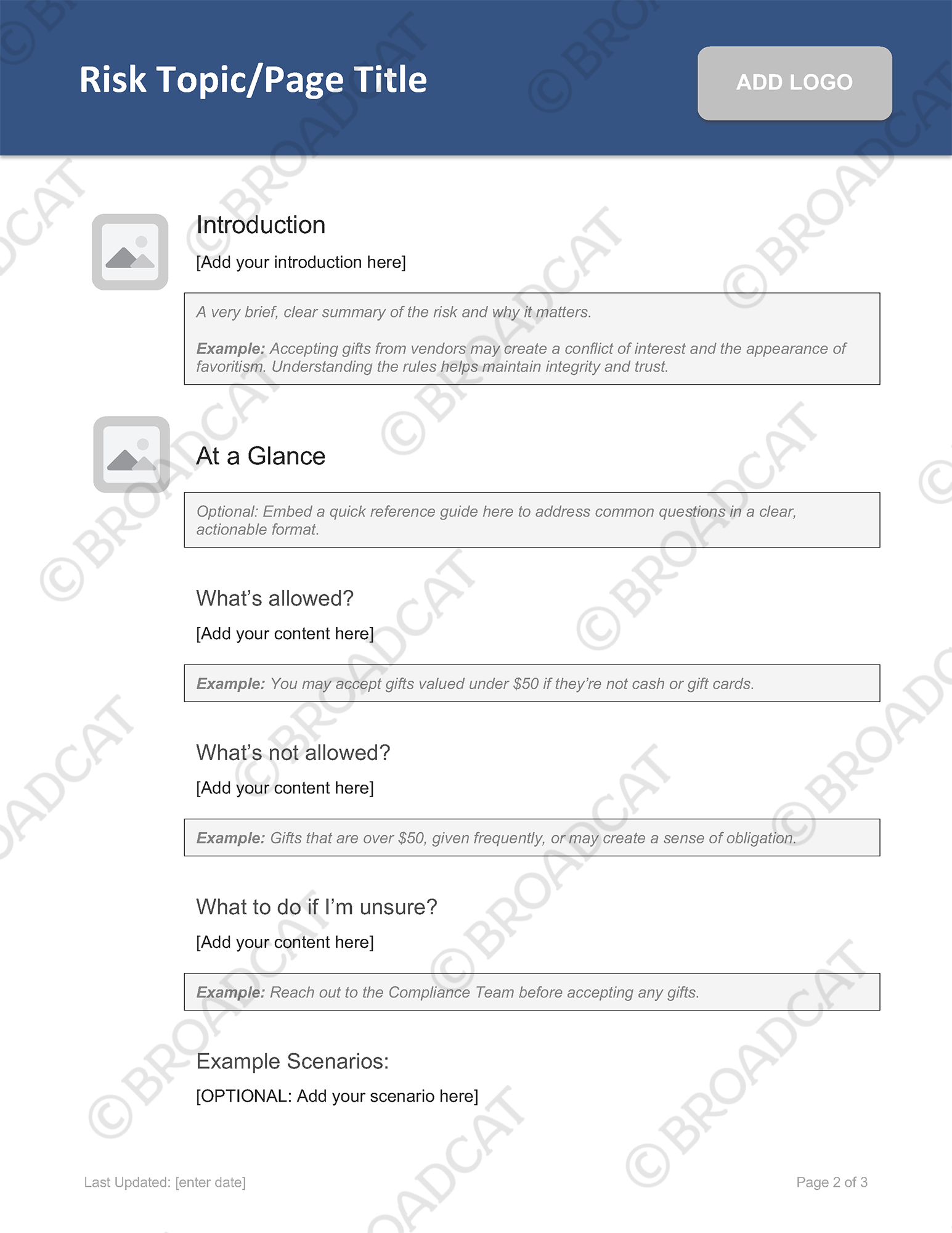 Compliance Resource Library content template