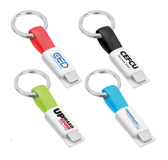 2-in-1 Magnetic Keychain Charging Cable