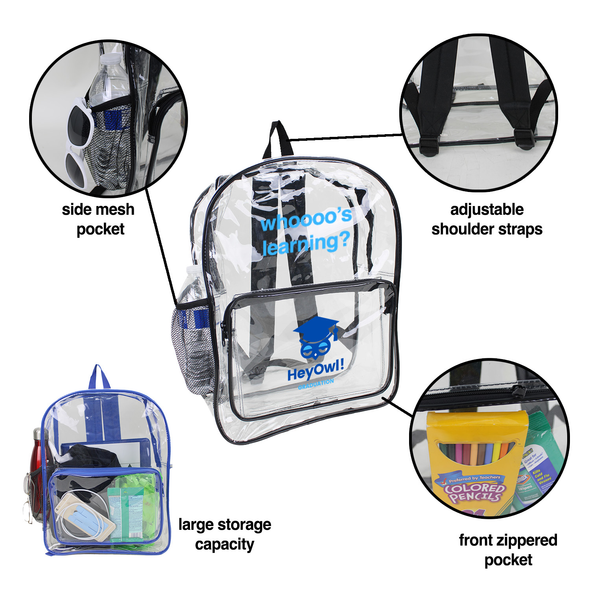 Roam 17” Heavy Duty Clear Security Backpack