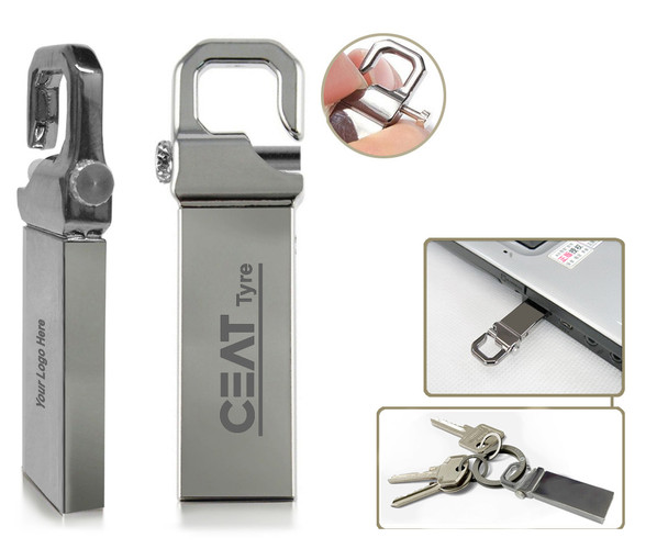 Solid Metal Carabiner USB Flash Drive