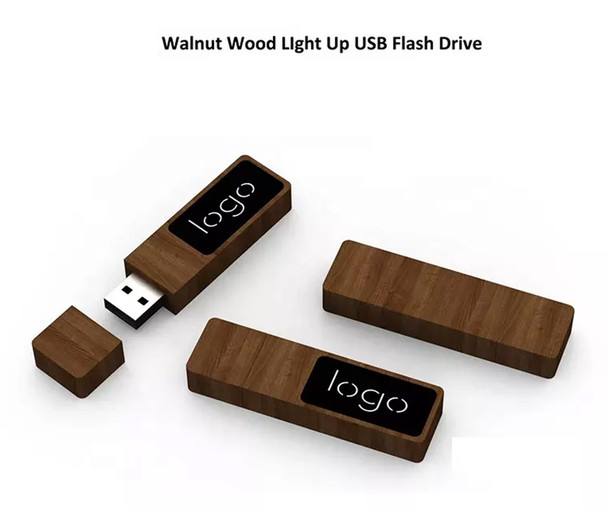 James Wooden Light up USB Flash Drive