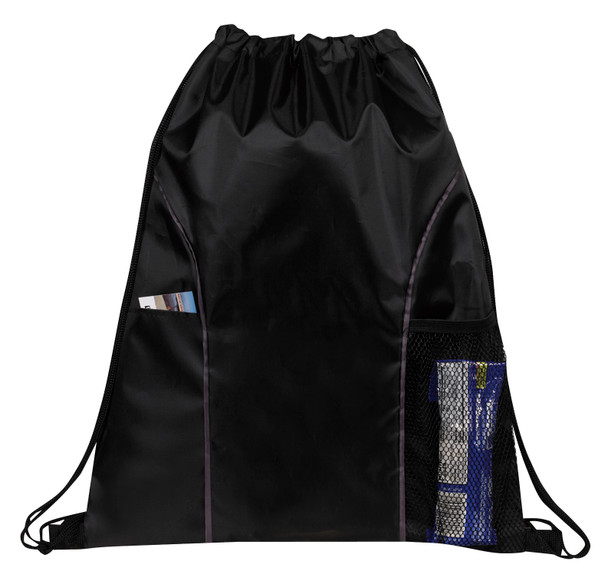 Dual Pocket Drawstring Backpack
