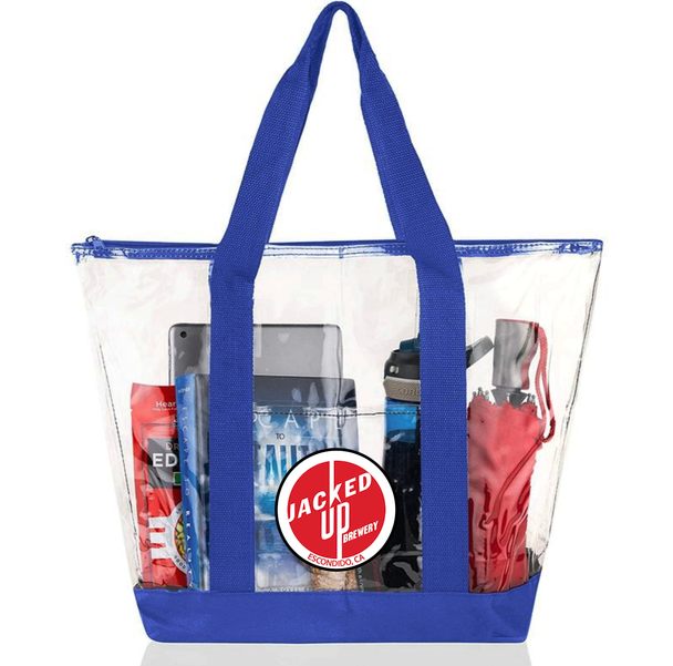 Clear Zipper Beach Tote