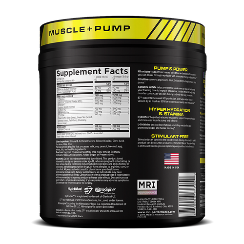 MRI Performance NO2 Black Jacked Juice Supplement Panel MRI Performance NO2 Black Jacked Juice Supplement Panel