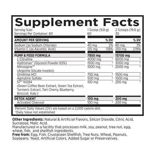 MRI Performance NO2 Black Jacked Juice Supplement Facts MRI Performance NO2 Black Jacked Juice Supplement Facts