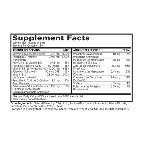 MRI Performance Immuni-V Immune Support Orange Effervescent Powder Supplement Facts MRI Performance Immuni-V Immune Support Orange Effervescent Powder Supplement Facts
