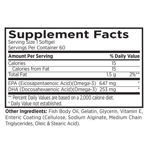 Omega-3 60 Softgels Supplement Facts Omega-3 60 Softgels Supplement Facts