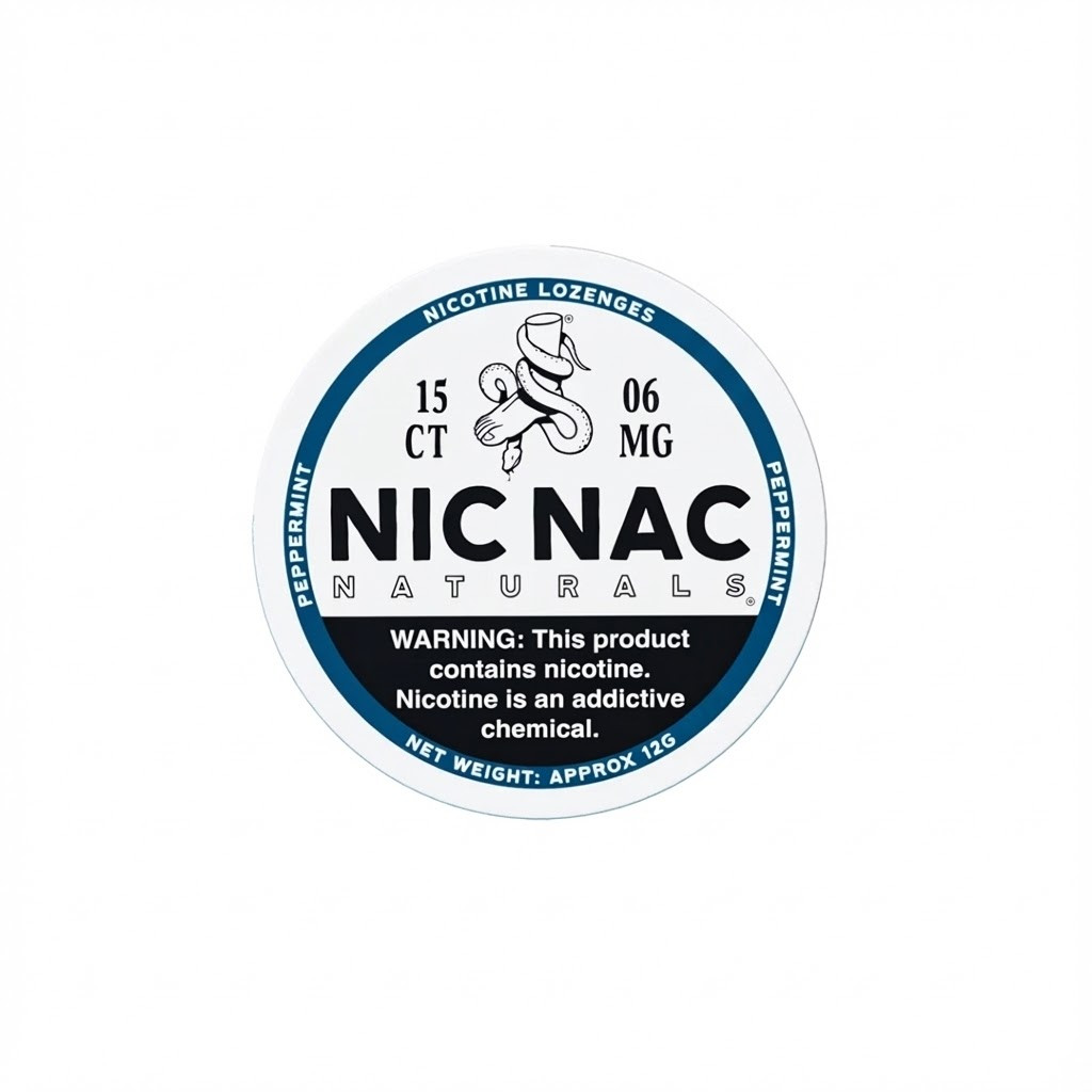 tobacco mints Nic Nac Naturals Peppermint Lozenges