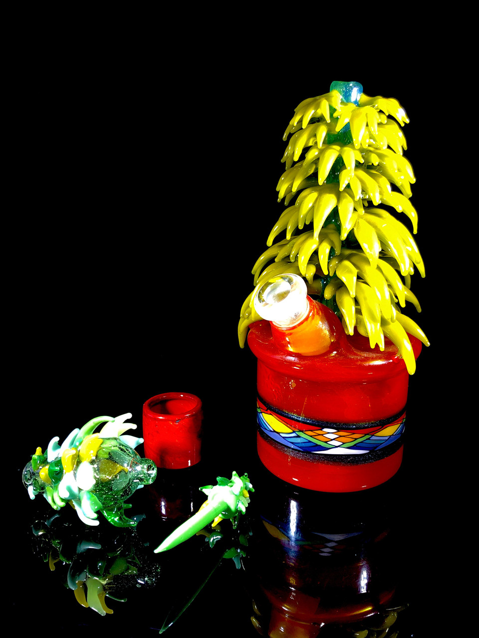 Freeek Glass The Plant Set (W/Ball Cap, Dabber and Mini Jar) 10mm Removable  Jammer 1st