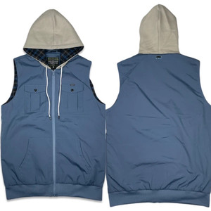 Grassroots Flannel Lined Bear Collection Vest Blue