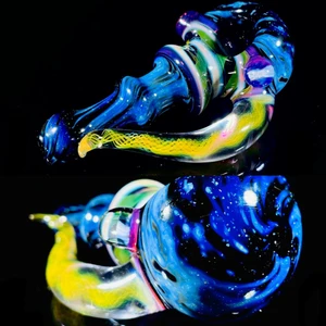 Big Z Glass space spoon with horns n Millie’s 