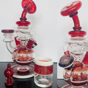 Coojo Double uptake recycler set with cap n jar (Cinnabar)